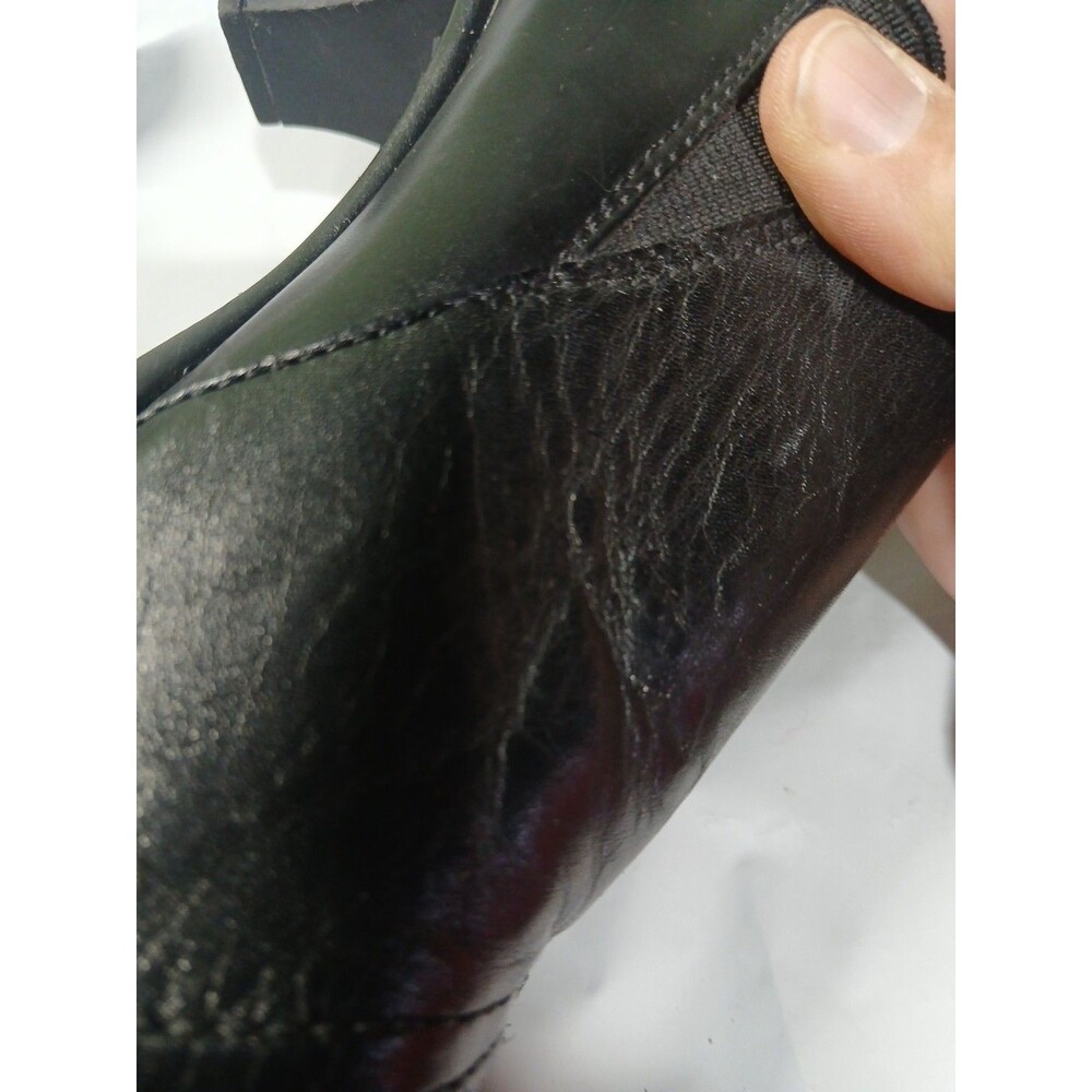Earth Spirit Classics Emily Black Leather Mule Clog Slip On Heels Sz 10 - Picture 9 of 16
